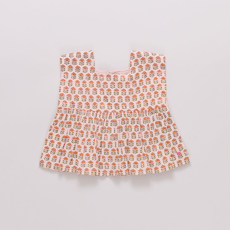Pink Chicken Kamari Top in Pink Prairie Block (size 7-10)