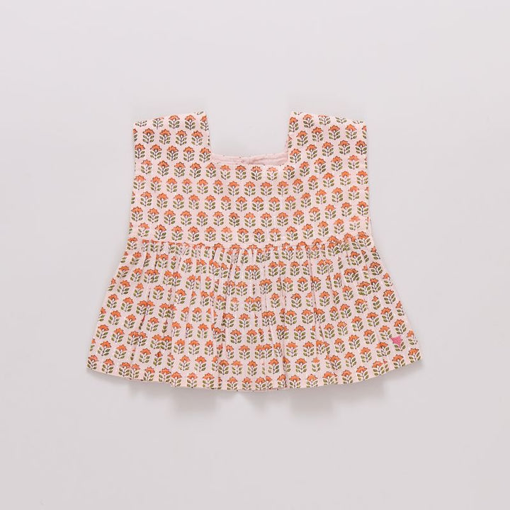 Pink Chicken Kamari Top in Pink Prairie Block (size 7-10)