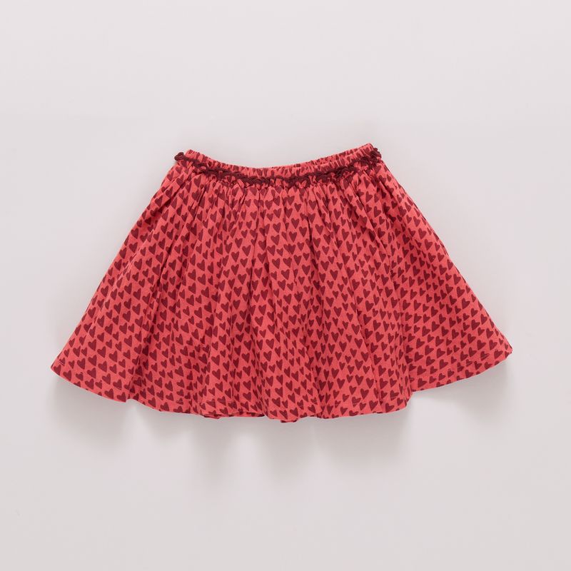 Pink Chicken Gianna Skirt in Red Mini Heart (size 7-10)