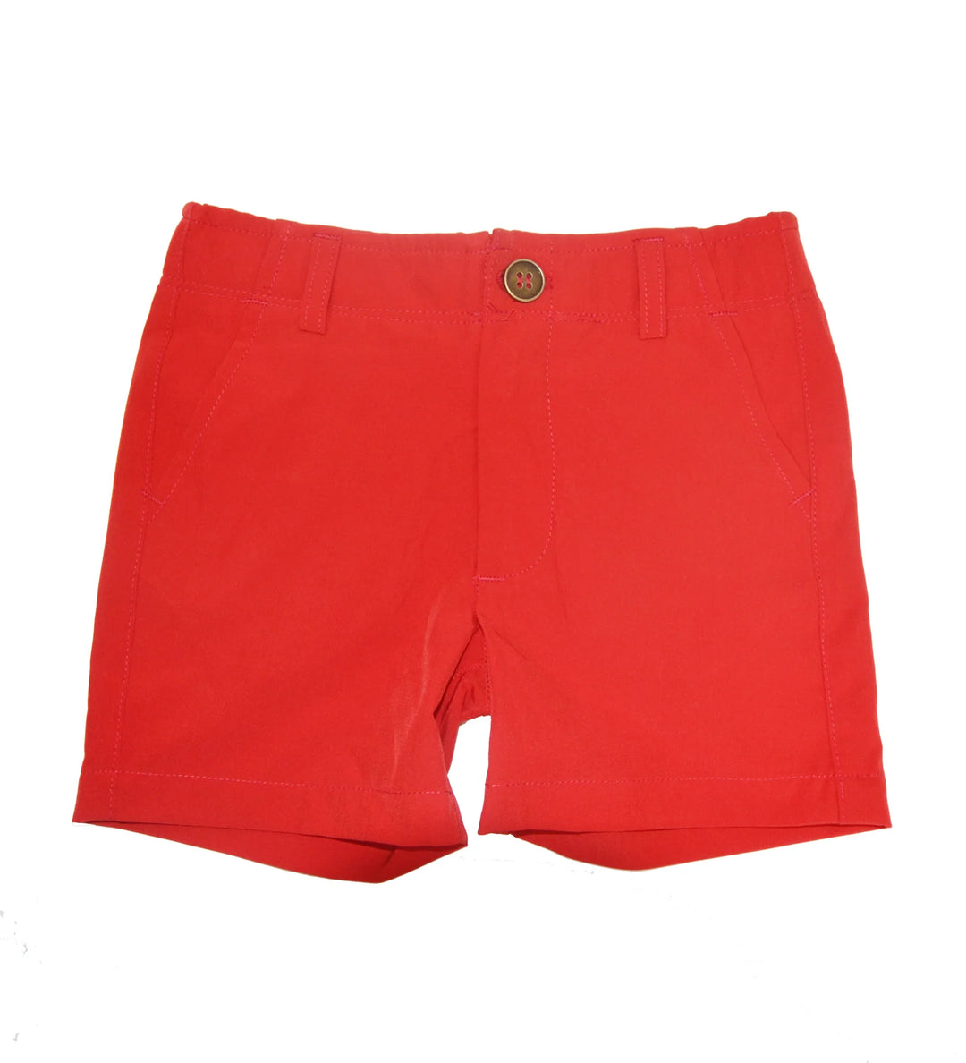 Bald Head Blued Performance Shorts in Red