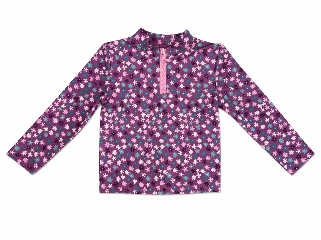 Zip Up- Plum Ditsy Floral