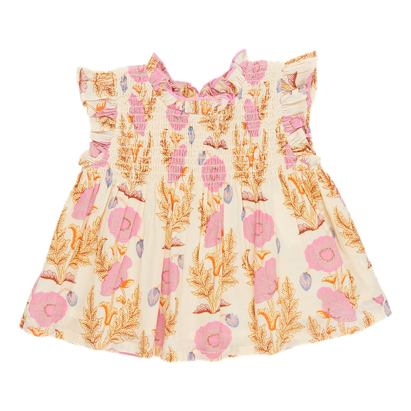 Pink Chicken Gilded Floral Stevie Top (sizes 2-6)
