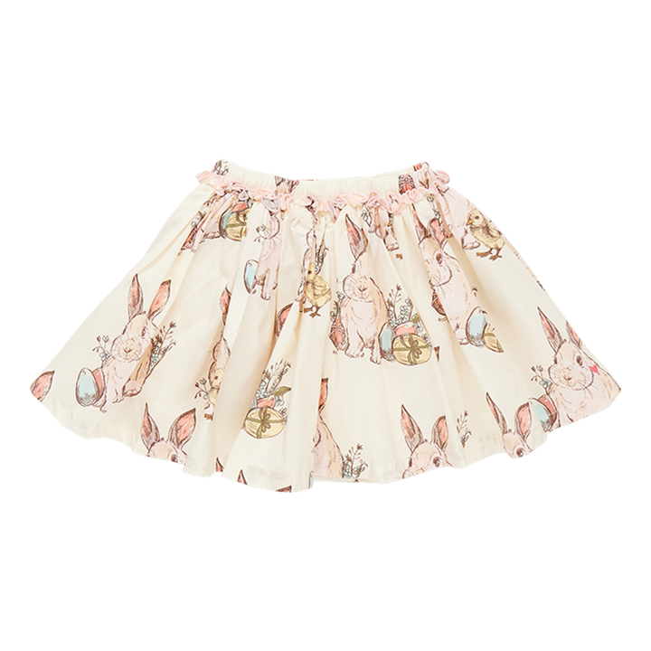 Pink Chicken Gianna Skirt in Bunny Friends (sizes 7-10)