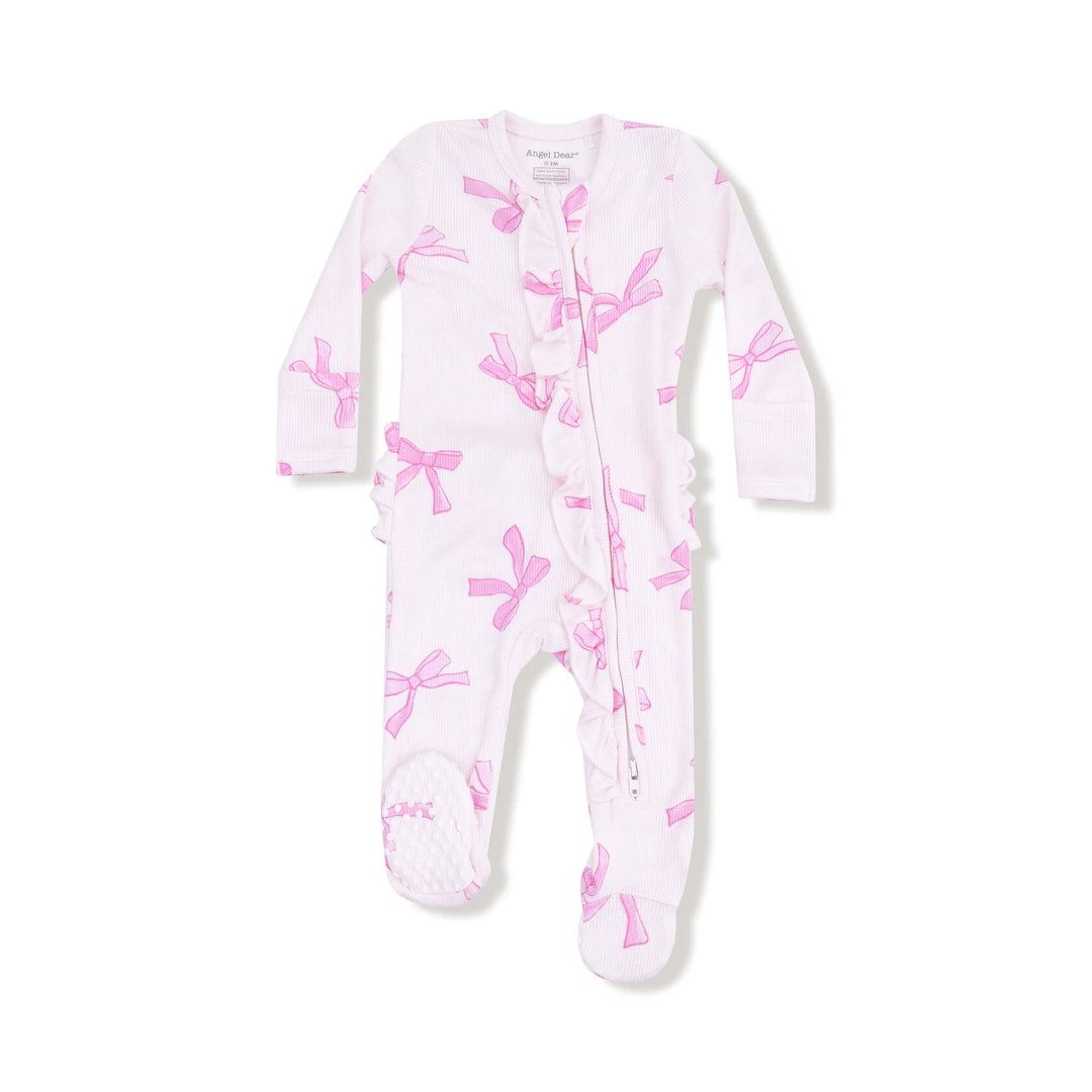 Angel Dear Pretty Bows Romper in French Terry