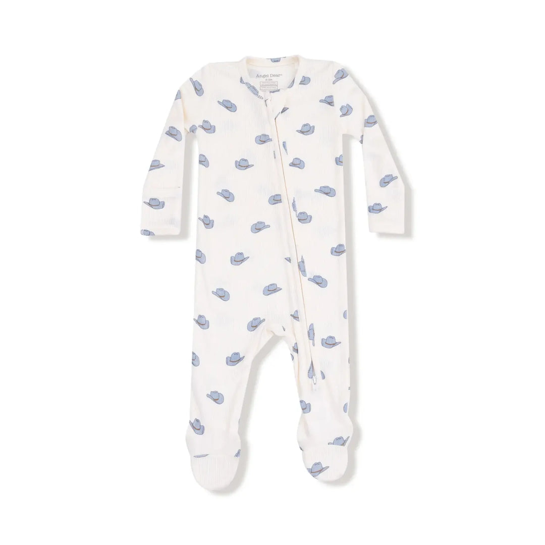 Angel Dear Petite Cowgirl Hat 2 Way Zipper Footie