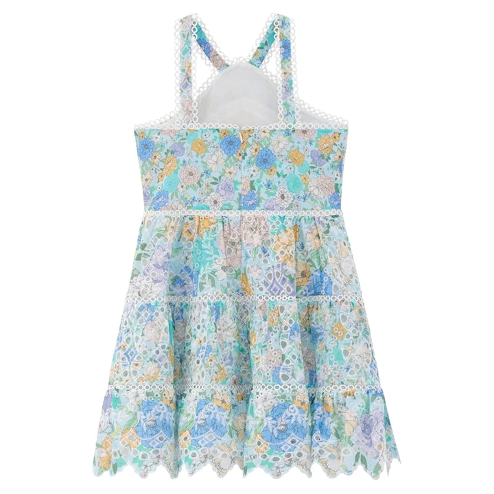 Marlo Azure Embroidered Dress