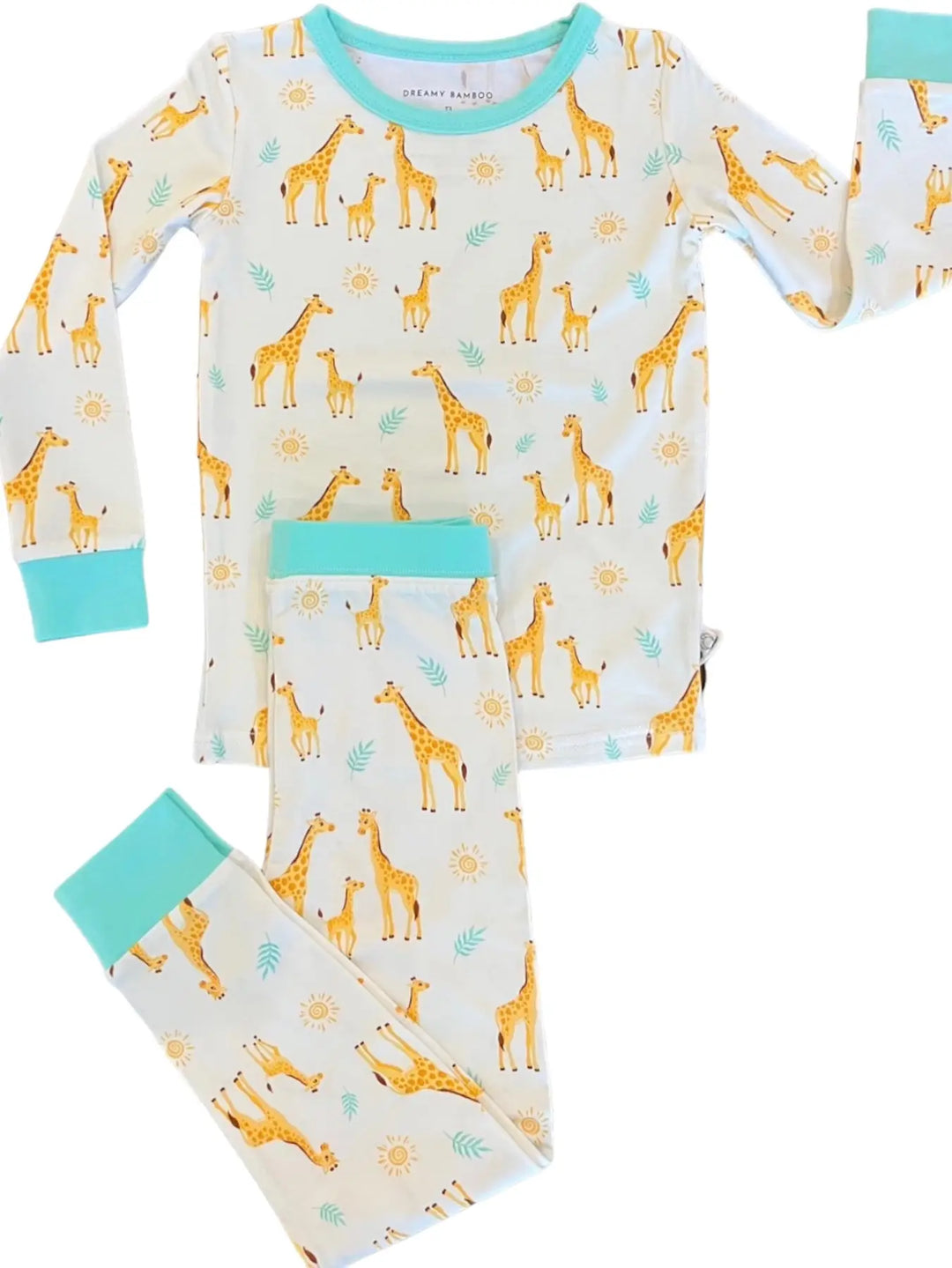 Dreamy Bamboo Giraffe Two Piece Pajama Set