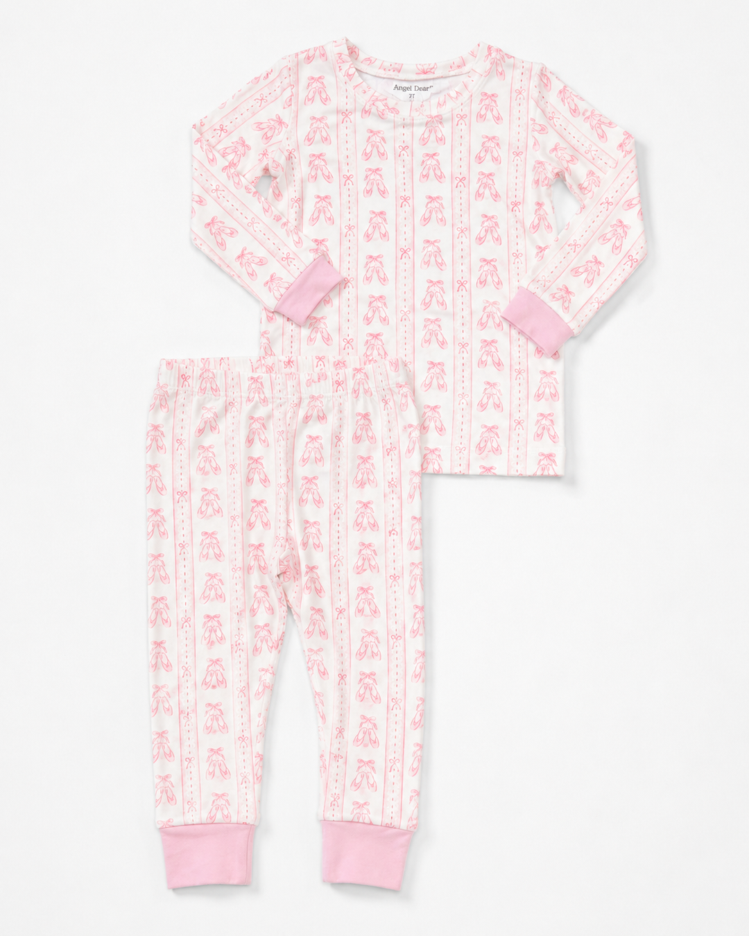 Ballet Shoes Ribbon Long Sleeve Pajama Set