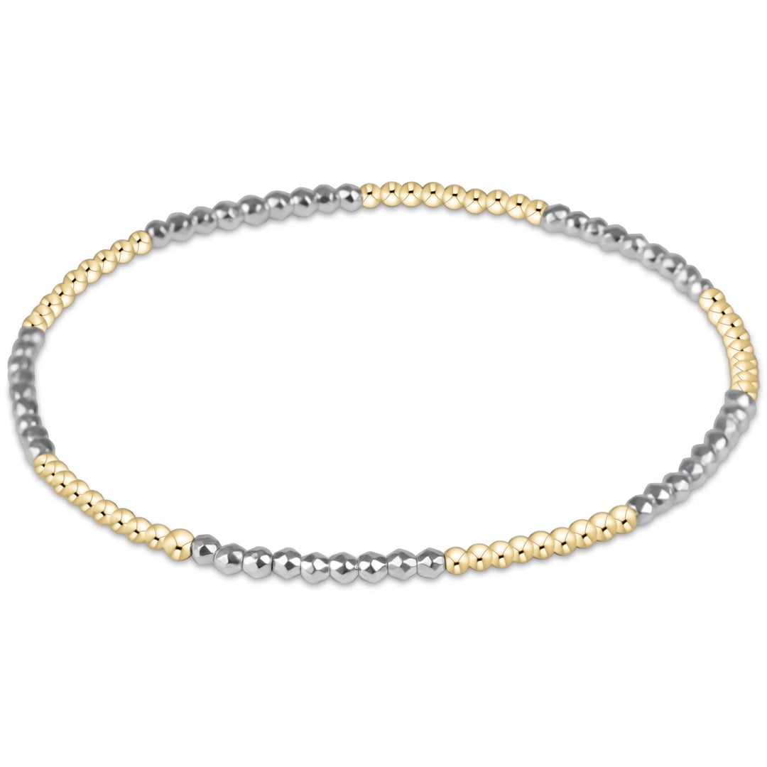 Enewton Blissful Pattern 2mm Bracelet in Brightt Silver Faceted