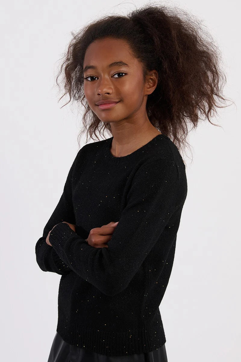 Molly Bracken Girls Black Knitted Sweater