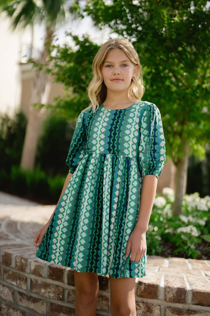 Briton Court Scout Dress in Jade Green