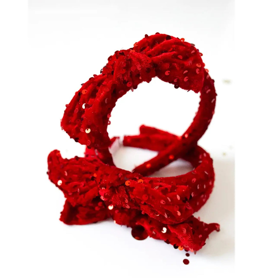 Cheeky Plum Red Sequin Headband