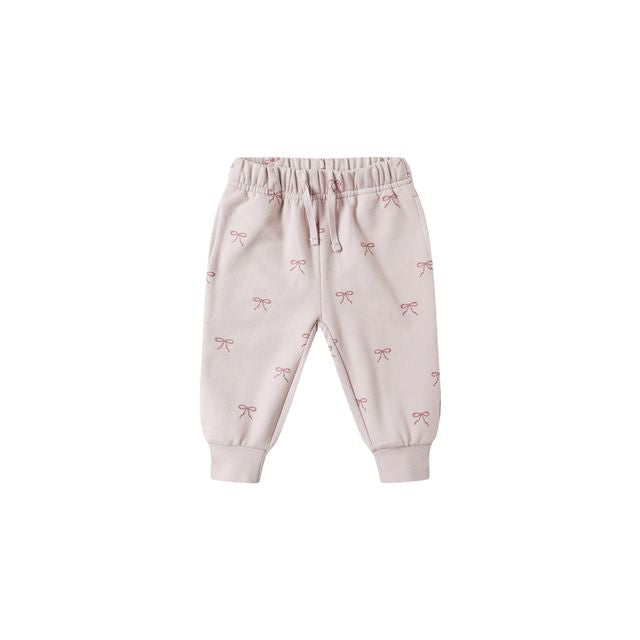 Quincy Mae Bows Relaxed Fleece Sweatpant