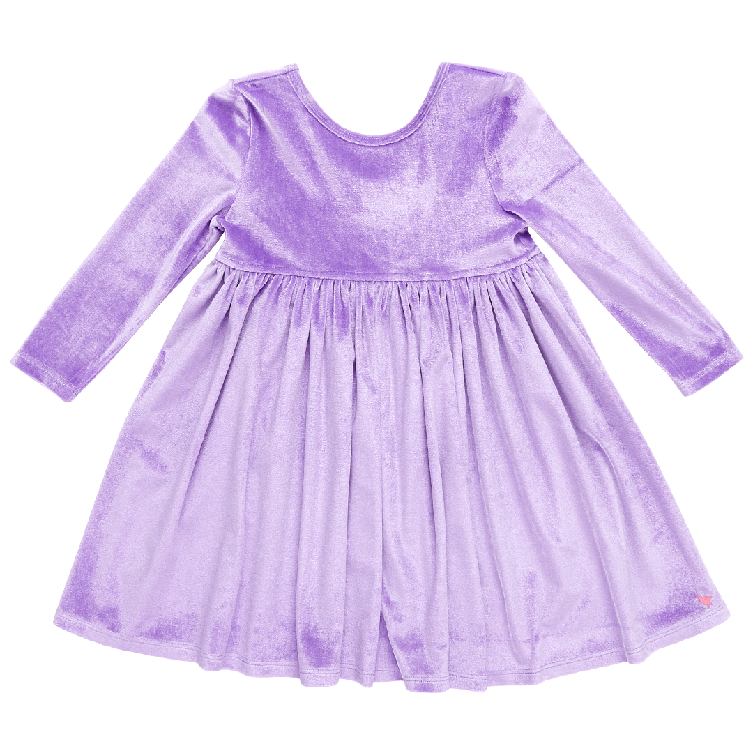 Pink Chicken Velour Steph Dress in Lavender (sizes 2-6)