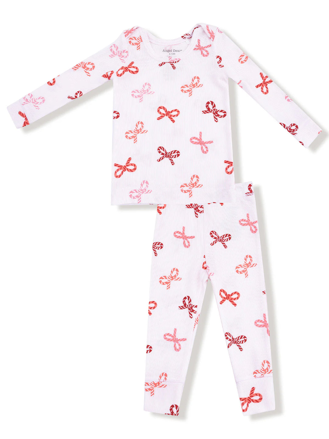 Angel Dear Candy Cane Bow Pj Set