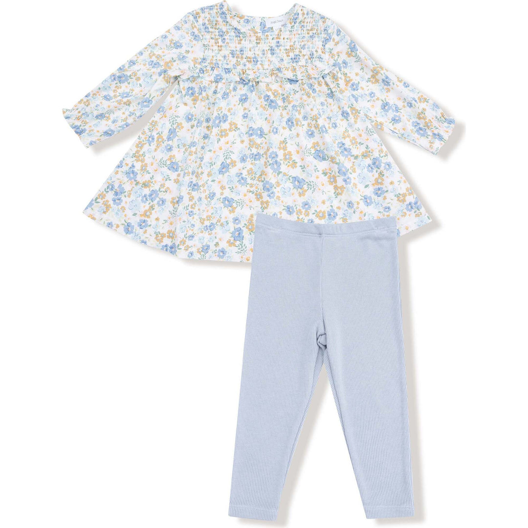 Angel Dear Sweet Rose Calico Dress + Legging Set