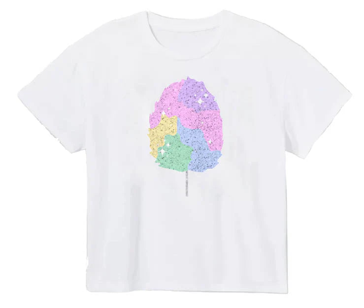 Aarhia Glitter Cotton Candy Boxy Tee