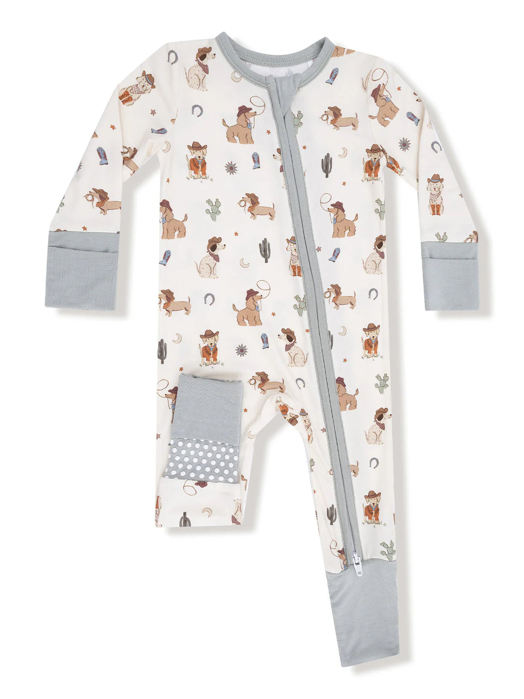Angel Dear Cowboy Dogs 2 Way Zipper Romper