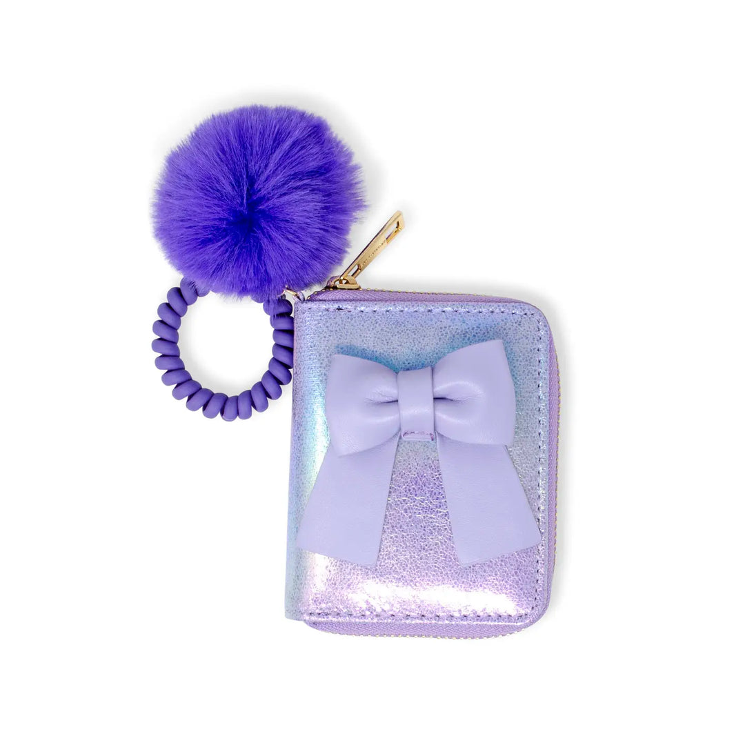 Purple Jumbo Bow Strap Wallet