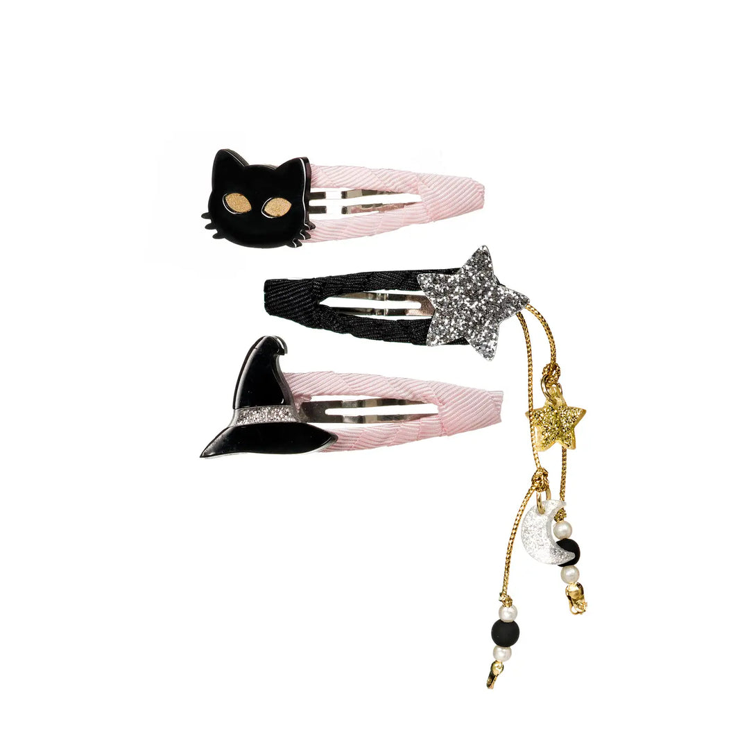 Lilies & Roses Witch Hat Cat Snap Clips
