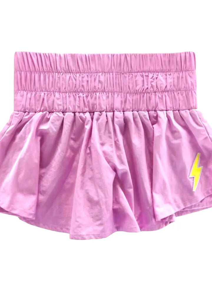 Little Olin Pink Skort with Lightning Bolt