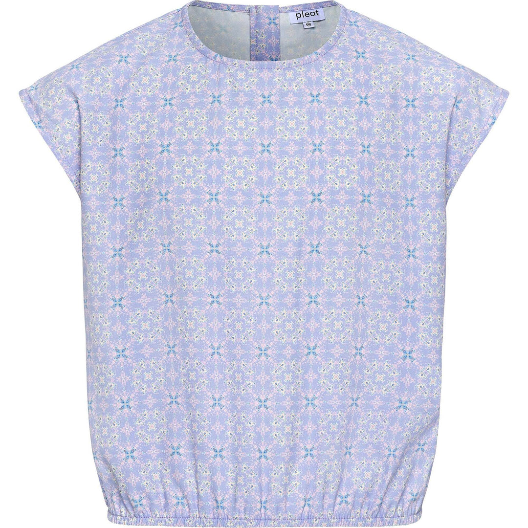 Pleat Emma Top in Periwinkle