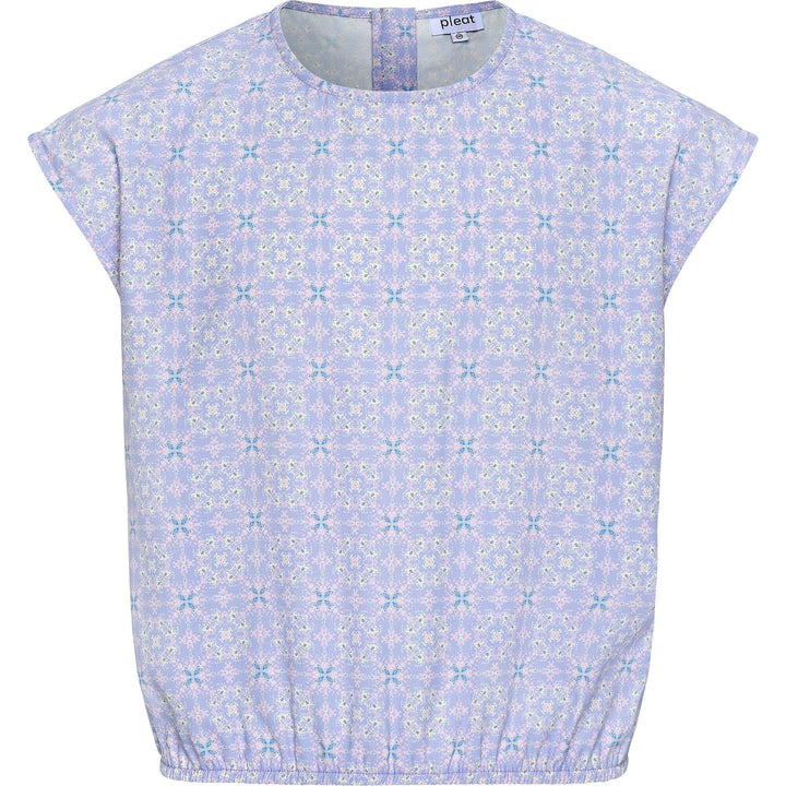 Pleat Emma Top in Periwinkle