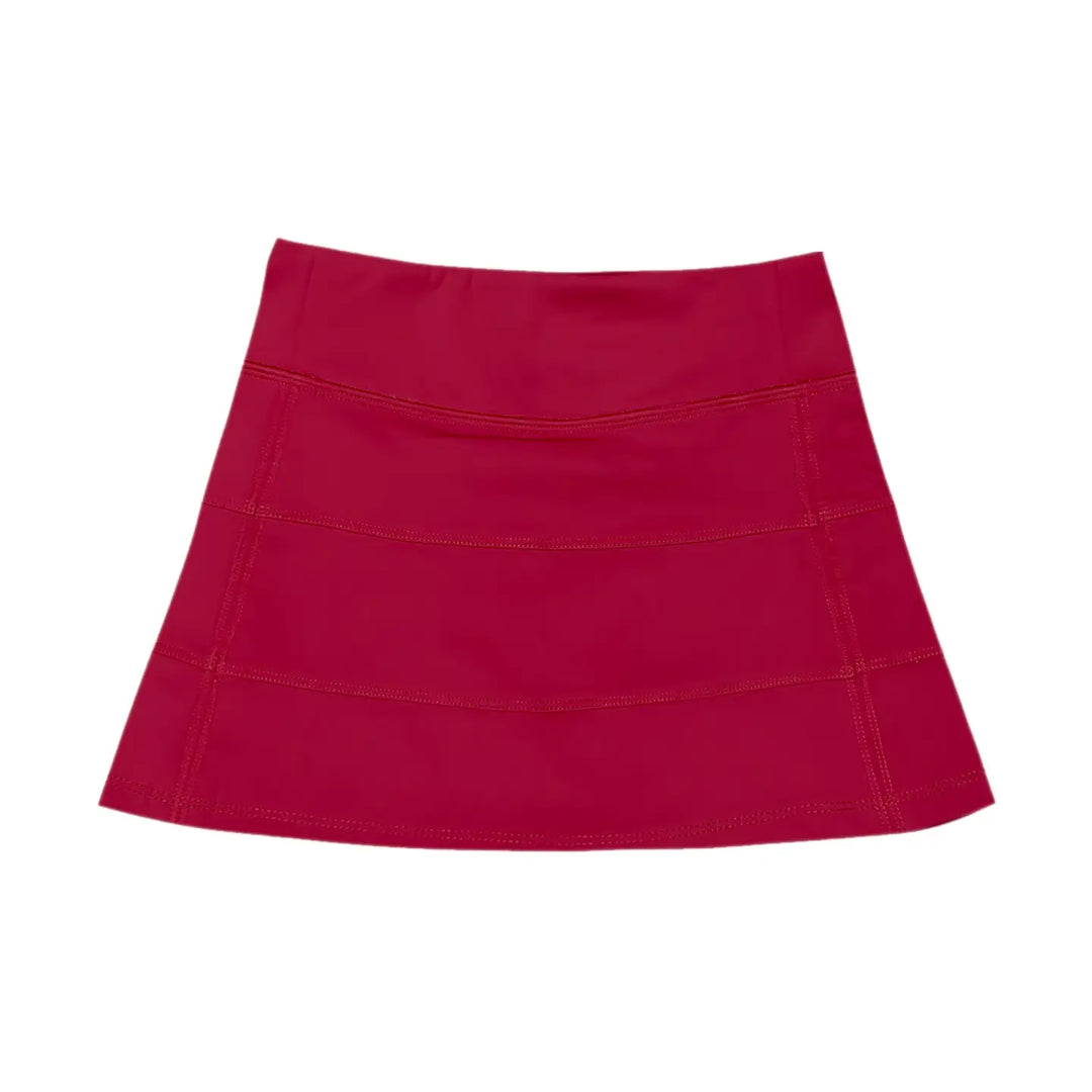 Belle Cher Maroon Tennis Skort