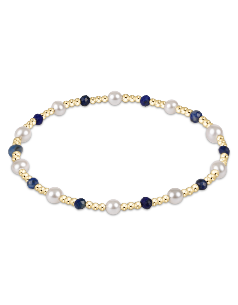 Pearl Sincerity 4mm Bracelet in Lapis