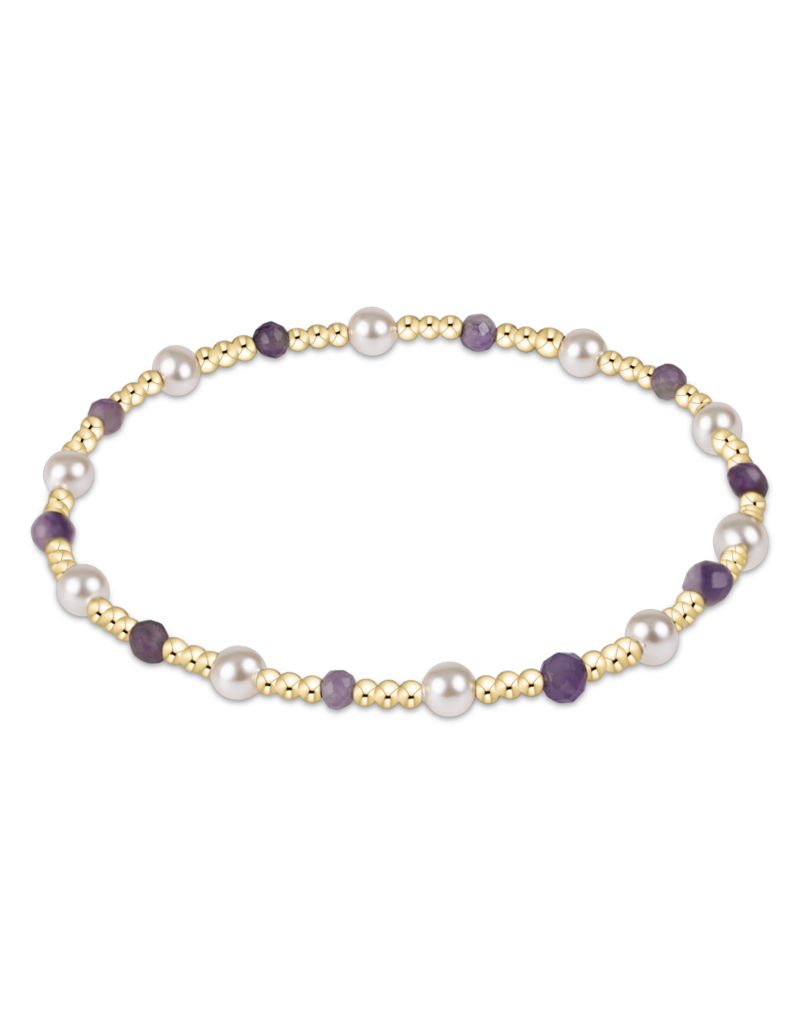Pearl Sincerity 4mm Bracelet - Amethyst