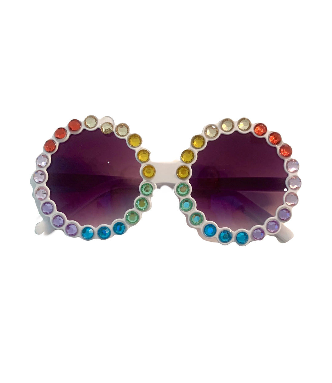 White Rhinestone Sunglasses