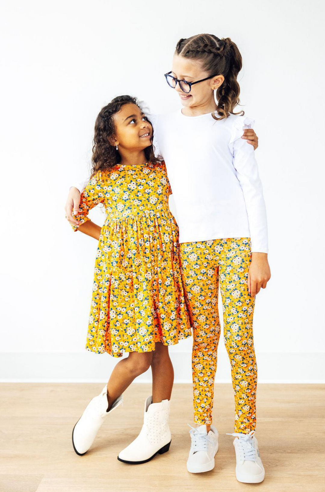 Fall Floral 3/4 Pocket Twirl Dress