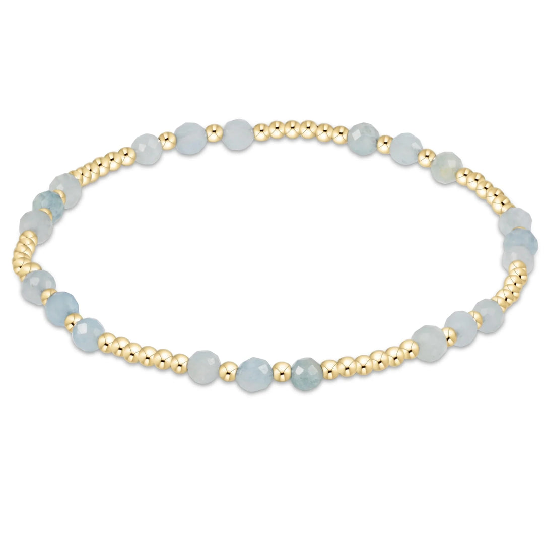 Enewyom Joy Gem 3mm Bracelet in Aquamarine