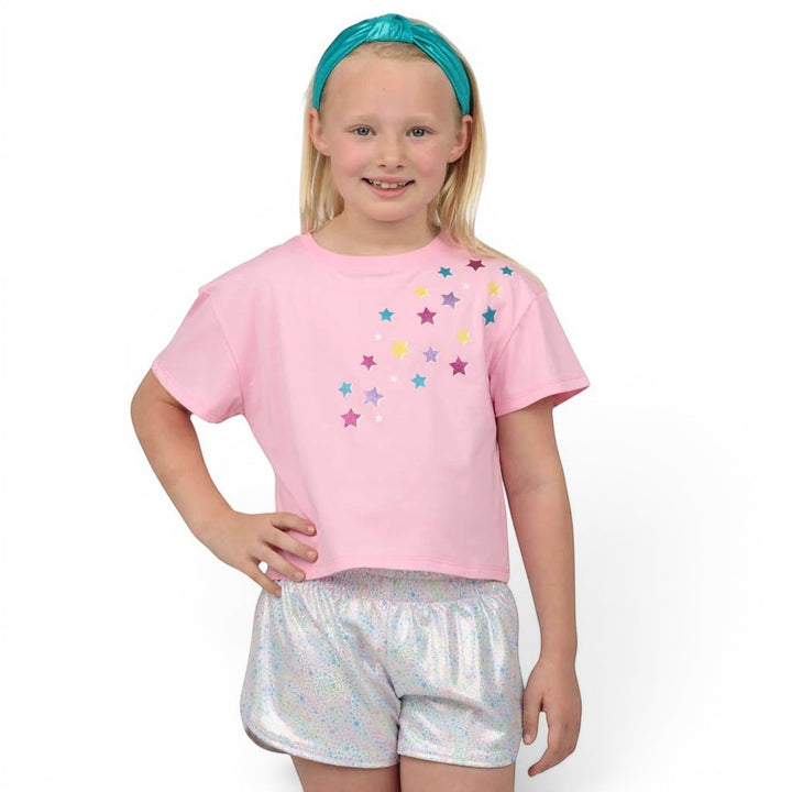Azarhia Falling Stars Glitter Boxy Tee