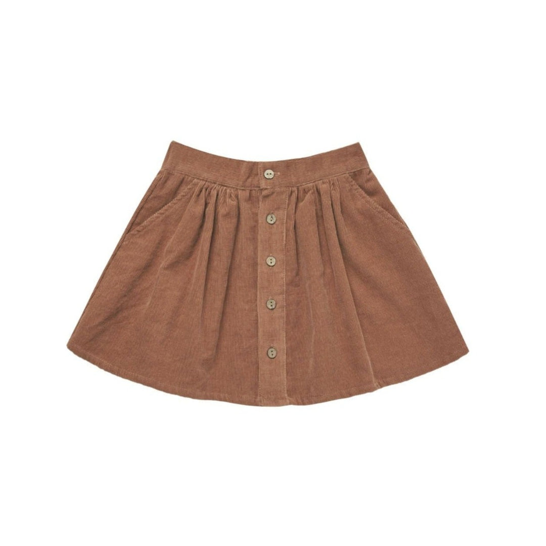 Rylee & Cru Button Front Mini Skirt in Cedar