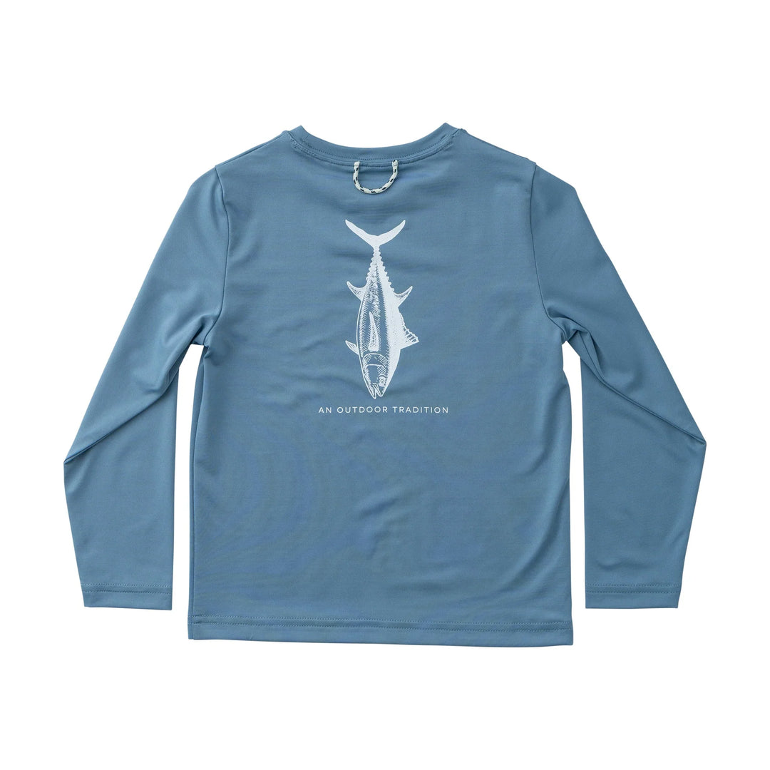 Prodoh Performance Long Sleeve Tee in Blue Fin