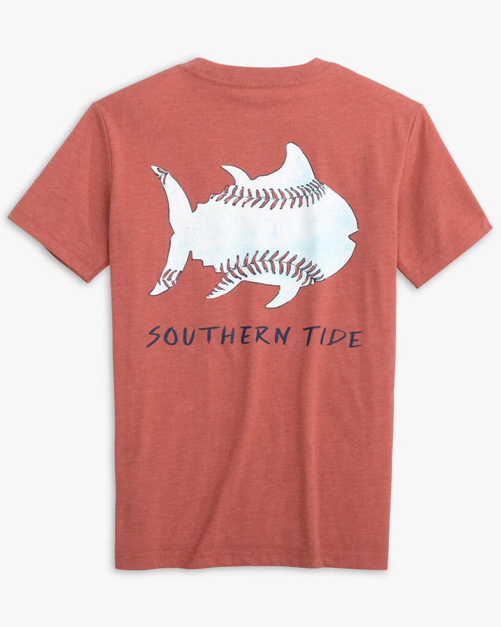 Southern Tide Sketched Baseball Heather Tee