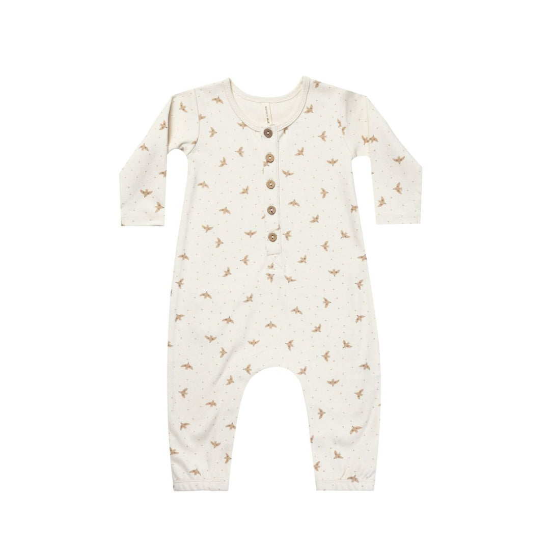 Quincy Mae Long Sleeve Jumpsuit in Doves