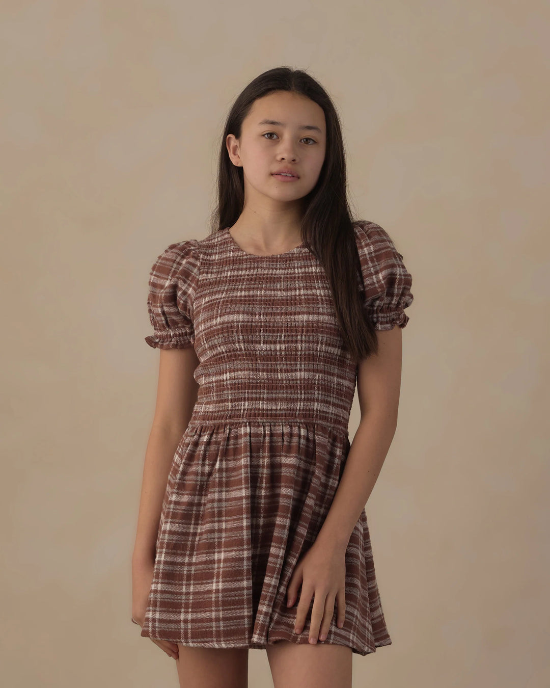 Teen Marie Dress- Aspen Plaid