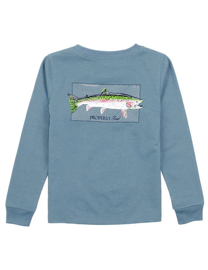 Properly Tied Rainbow Trout Long Sleeve Tee
