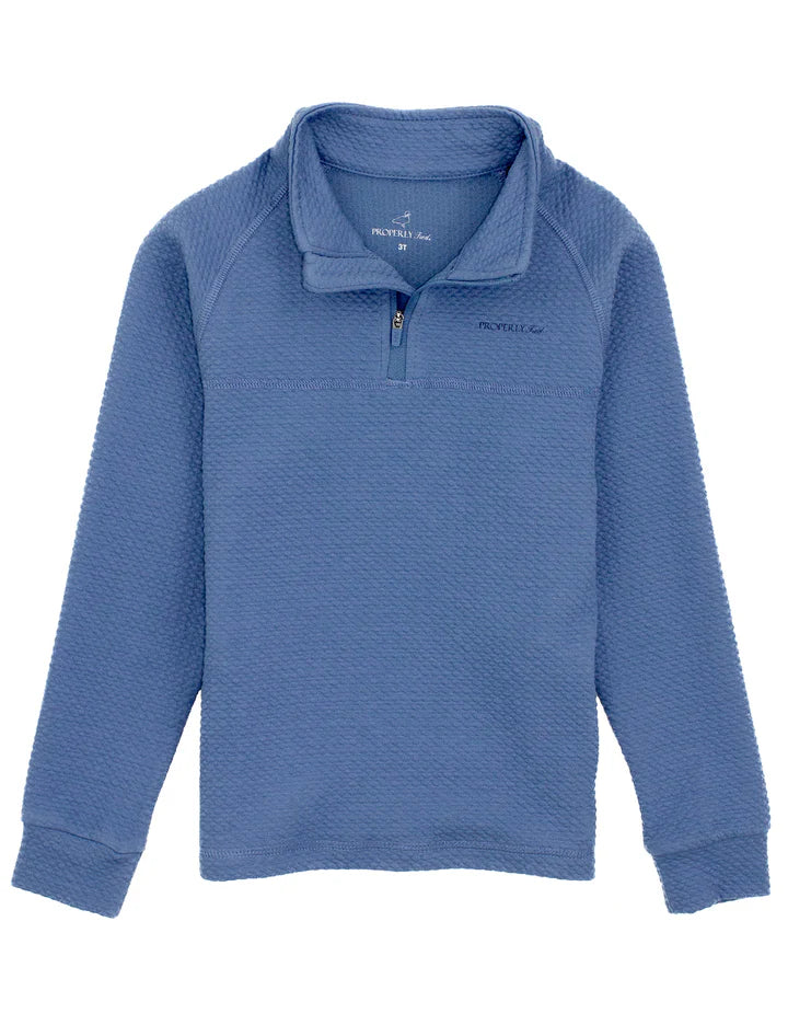 Properly Tied Palmetto Pullover in Denim Blue