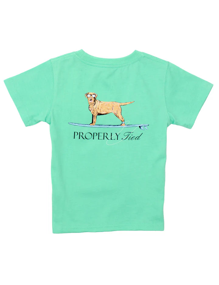 Properly Tied Waverider Tee in Wash Green