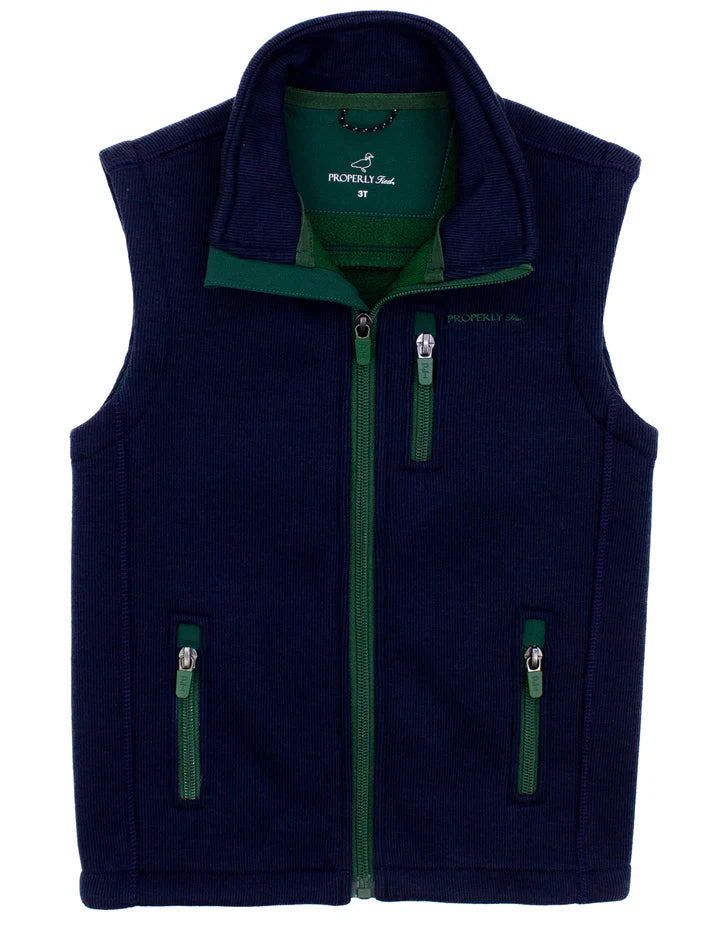 Properly Tied Highland Vest in Navy