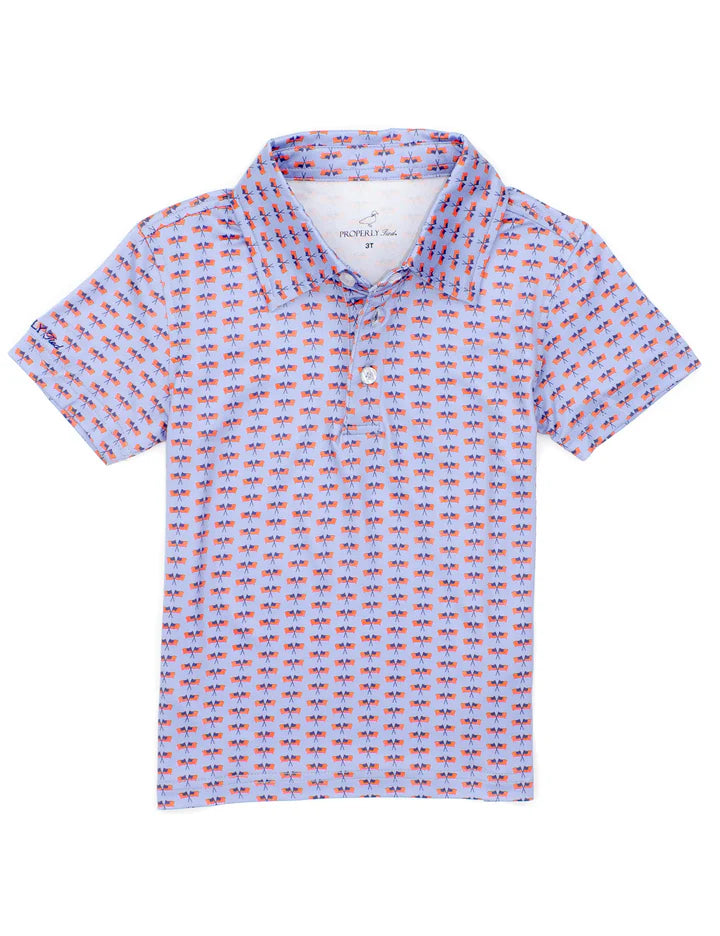 Properly Tied Inlet Polo with Freedom Flag