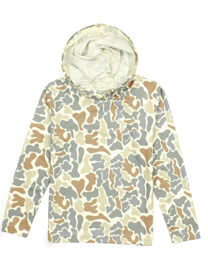Properly Tied Long Sleeve Performance Hoodie in Field Camo