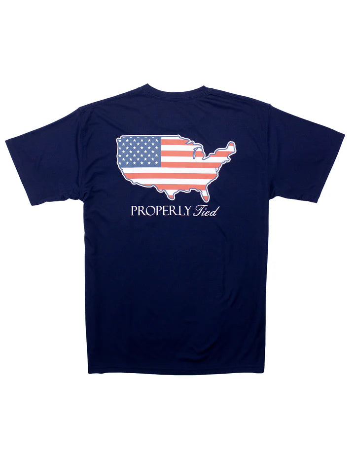 Properly Tied Old Glory Performance Tee
