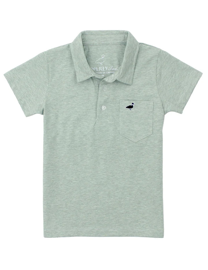 Properly Tied Harrison Pocket Polo in Kudzu