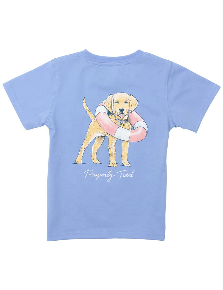 Properly Tied Lifeguard Pup Tee in Light Blue