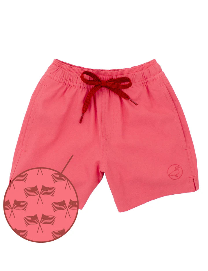 Properly Tied Splash Swim Trunk in Freedom Flag