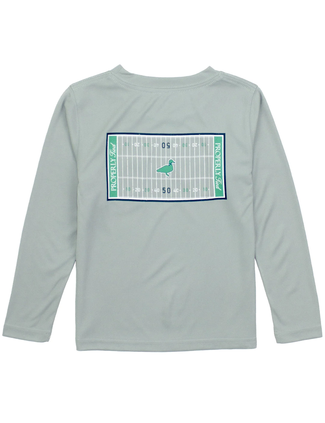 Properly Tied Long Sleeve Performance Tee with Football Field